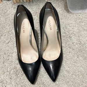 Coach black well maintained heels.